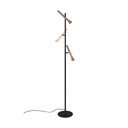 Czarna lampa stojąca LED z metalowym kloszem (wysokość 150 cm) Fiato – Trio