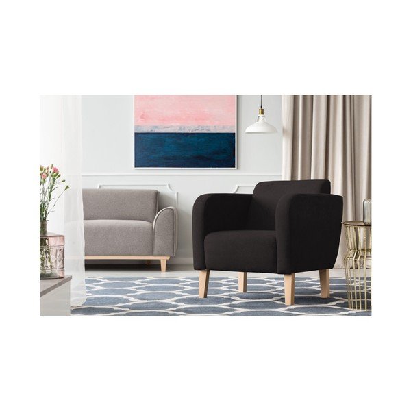Czarny fotel Kooko Home Swing-image-1
