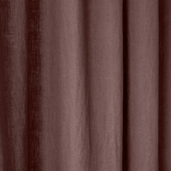 Jasnofioletowa lniana zasłona z przeszyciem tunelowym Linen Tales Night Time, 250x140 cm-image-1