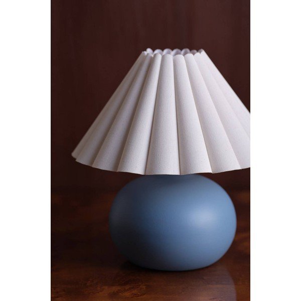Biała/niebieska lampa stołowa ceramiczna (wysokość 34 cm) Crasso – Jotex-image-2
