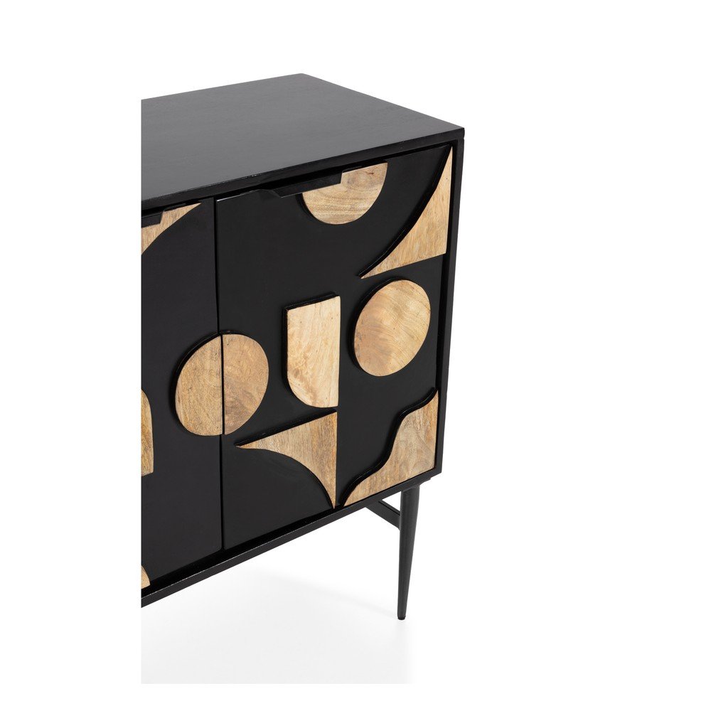 Czarna komoda z litego drewna mango 175x90x40 cm Navya – MOME (zdjęcie 8)