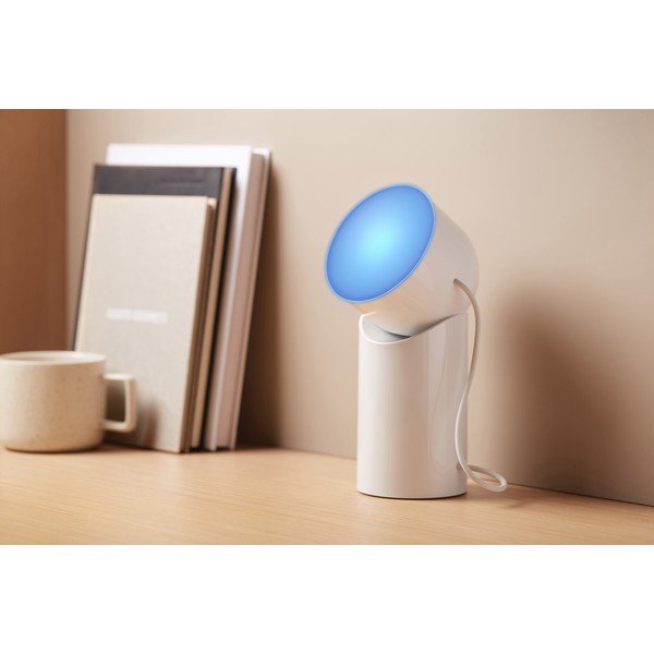Biała lampa stołowa LED (wysokość 14 cm) Orbe – Lexon-image-1