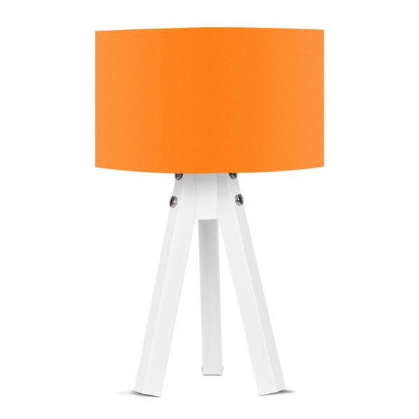 Lampa stołowa z pomarańczowym abażurem Kate Louise Bianca