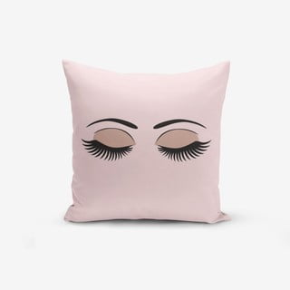 Poszewka na poduszkę z domieszką bawełny Minimalist Cushion Covers Eye & Lash, 45x45 cm