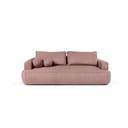 Jasnoróżowa rozkładana sofa z materiału bouclé 247 cm Quinoa – Bonami Selection