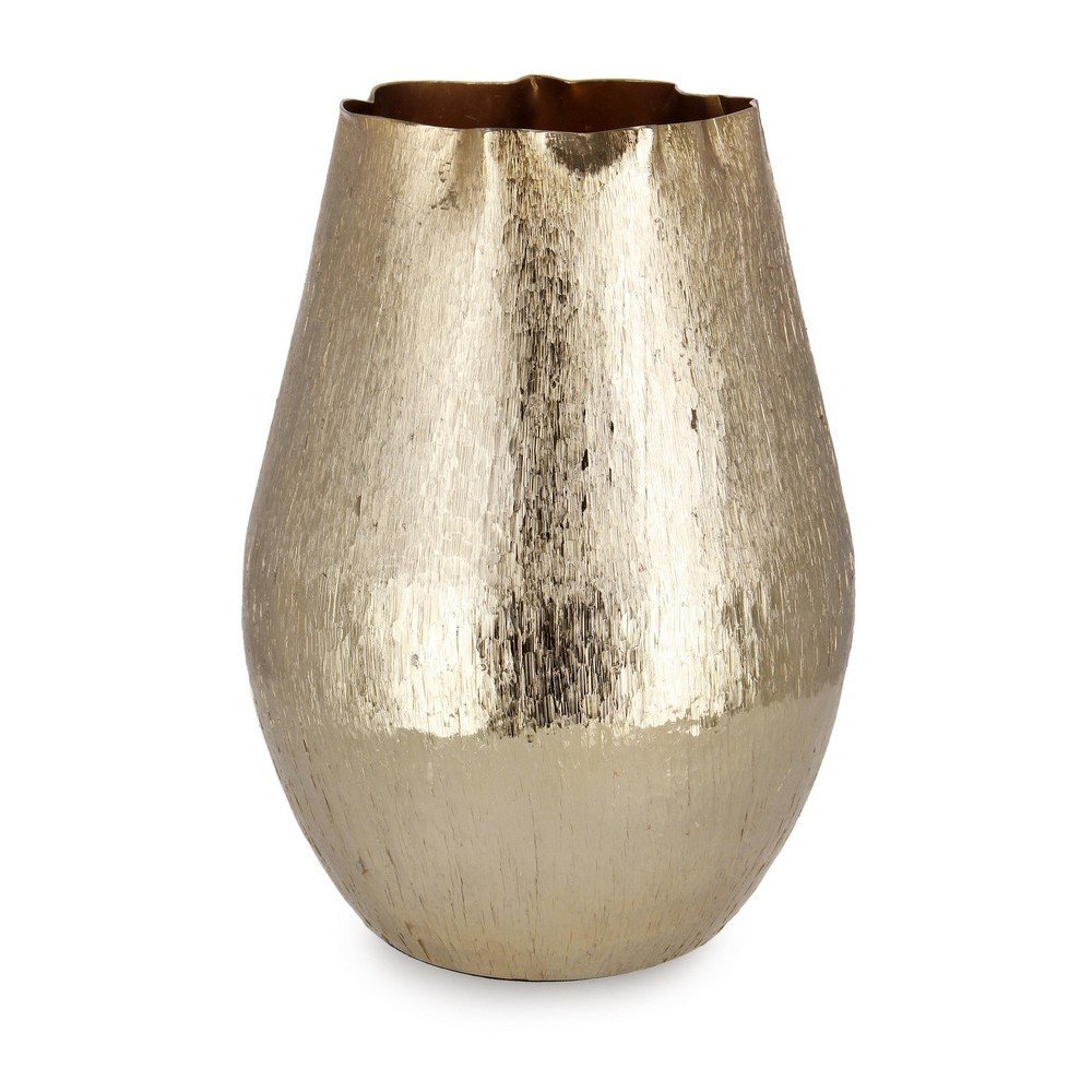 Aluminiowy ręcznie wykonany wazon w kolorze złota (wysokość 38 cm) Brighty – Bizzotto