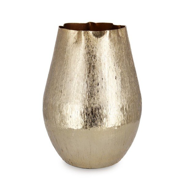 Aluminiowy ręcznie wykonany wazon w kolorze złota (wysokość 38 cm) Brighty – Bizzotto