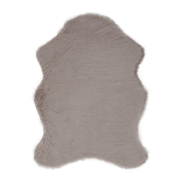 Szary dywan ze sztucznej skóry Pelus Grey, 75x100 cm