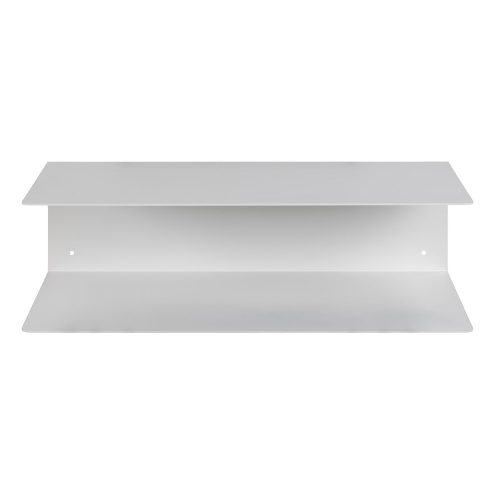 Biała podwójna metalowa półka ścienna Actona Joliet, szer. 50 cm