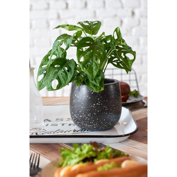 Czarno-szara betonowa doniczka Kave Home Braydon-image-3