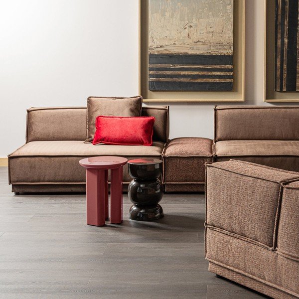 Okrągły stolik z połyskiem ø 40 cm Orivo – WOOOD-image-1