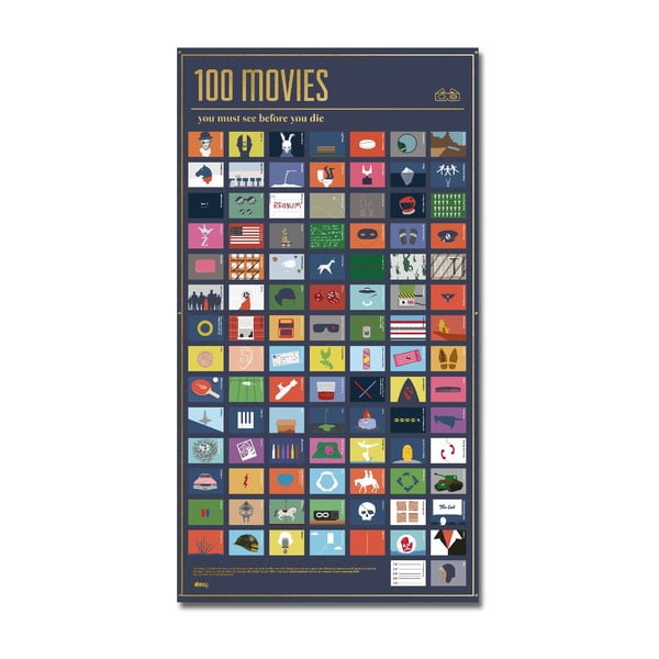Plakat DOIY 100 filmów, które musisz obejrzeć, 54,5x98 cm