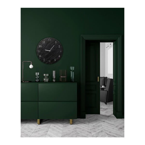 Zegar ścienny Styler Glassclock Carbon, ⌀ 30 cm-image-2