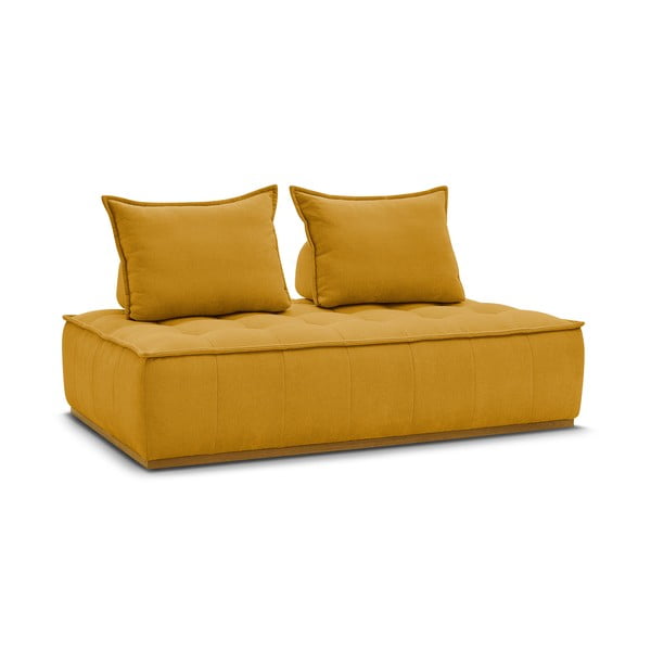 Musztardowa sofa z tkaniny szenilowej 175 cm Elisa – Bobochic Paris-image-3