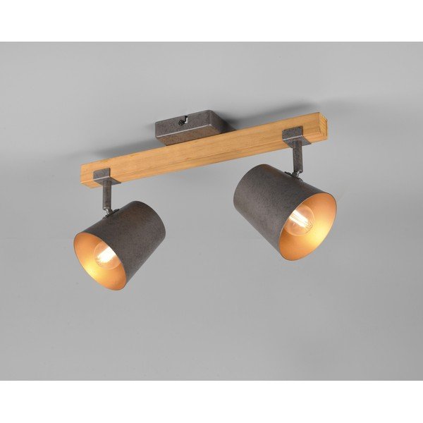 Ciemnoszaro-naturalna lampa punktowa 14x42 cm Bell – Trio-image-1
