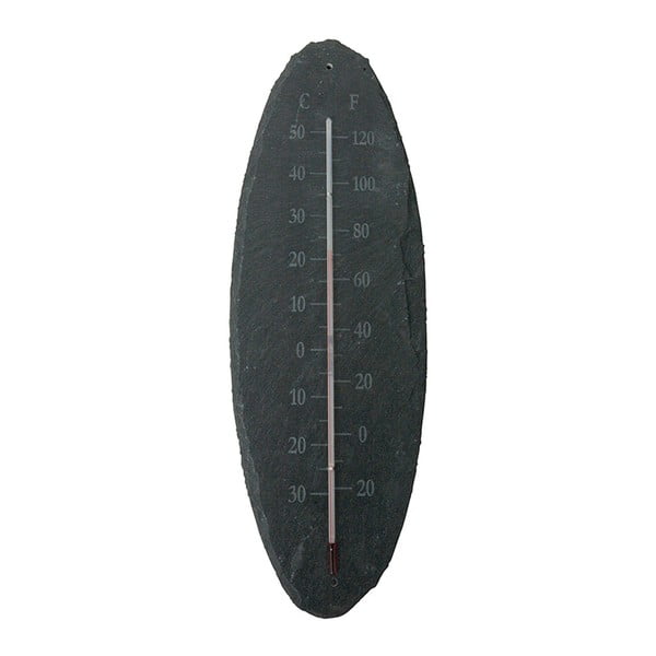 Duży termometr wiszący z łupku Esschert Design, 40x13 cm