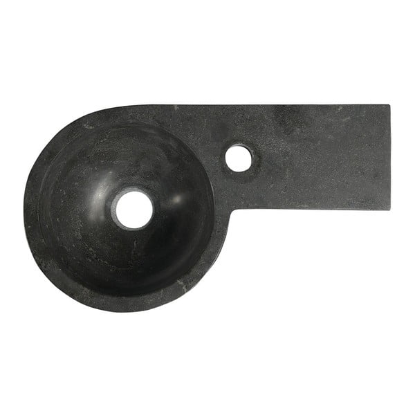 Czarna kamienna umywalka 40x23 cm Blok – Sapho-image-2