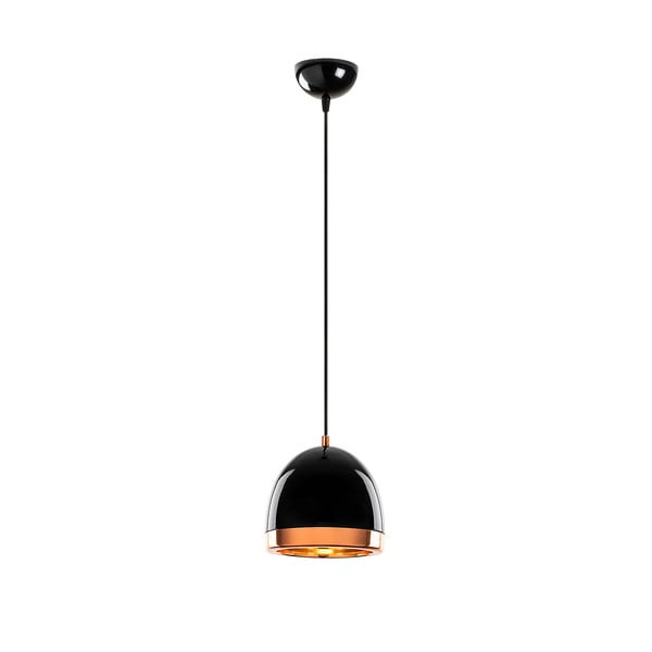 Lampa wisząca w czarno-złotym kolorze z metalowym kloszem ø 17 cm Mugo – Opviq lights