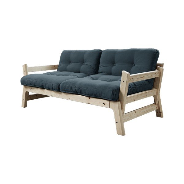 Sofa rozkładana z niebieskozielonym pokryciem Karup Design Step Natural/Petrol Blue-image-1