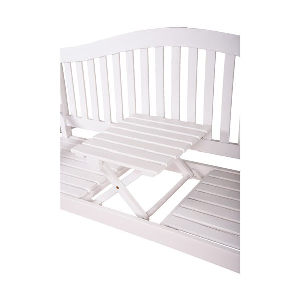 Biała drewniana ławka ogrodowa Singapore – Garden Pleasure-image-3