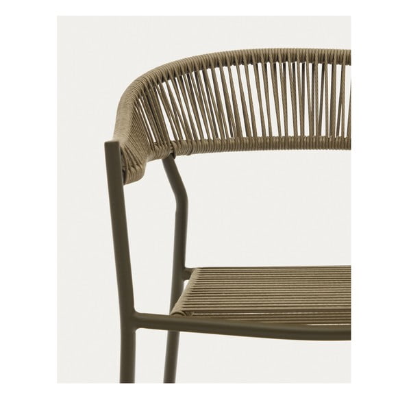 Krzesła z imitacji rattanu w kolorze khaki zestaw 4 szt. Futadera – Kave Home-image-3
