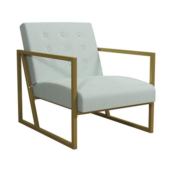 Biały aksamitny fotel Lexington – Støraa-image-2