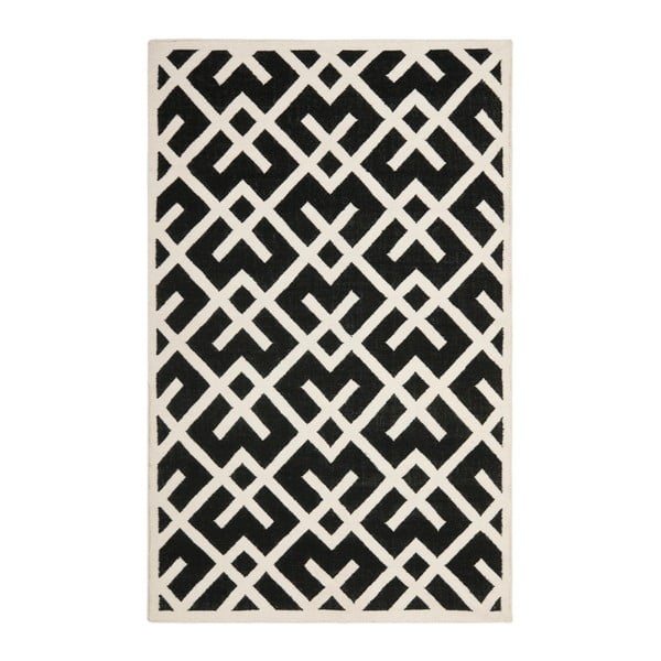 Czarny dywan wełniany Safavieh Marion, 121x182 cm
