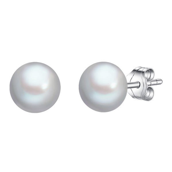 Kolczyki  ze szarosrebrną perłą Chakra Pearls