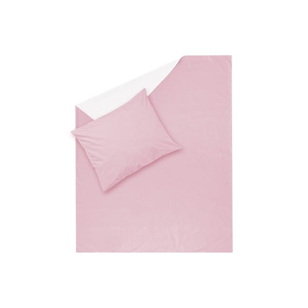 Różowa pościel Hawke&Thorn Parker Simple, 150x200 cm + poduszka 50x60 cm