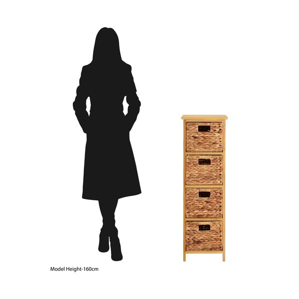 Wysoka komoda z litego drewna paulowni 32x100 cm – Premier Housewares-image-3