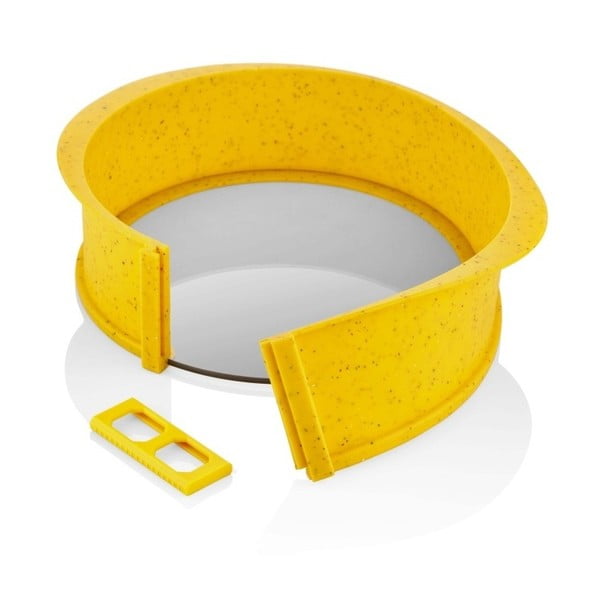 Żółta okragła silikonowa forma na ciasto The Mia Maya