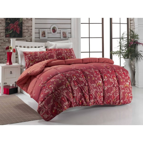 Narzuta pikowana na łóżko dwuosobowe Sultan Red, 195x215 cm