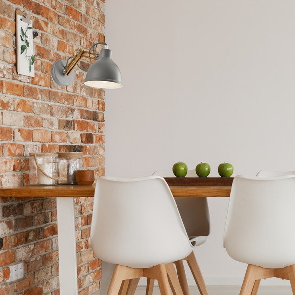 Szaro-brązowy kinkiet ø 15 cm Marcello – LAMKUR-image-2