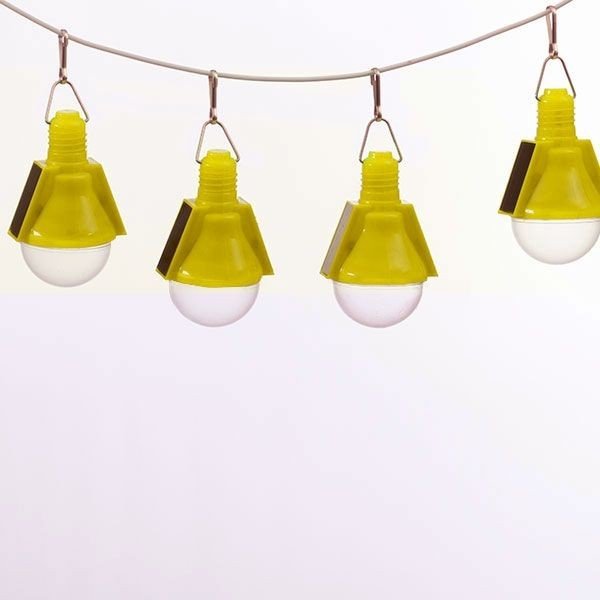 Zestaw 4 żółtych żarówek solarnych InnovaGoods