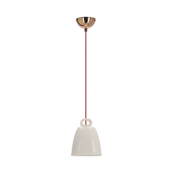Biała lampa wisząca z ceramicznym kloszem Sewilla – Candellux Lighting