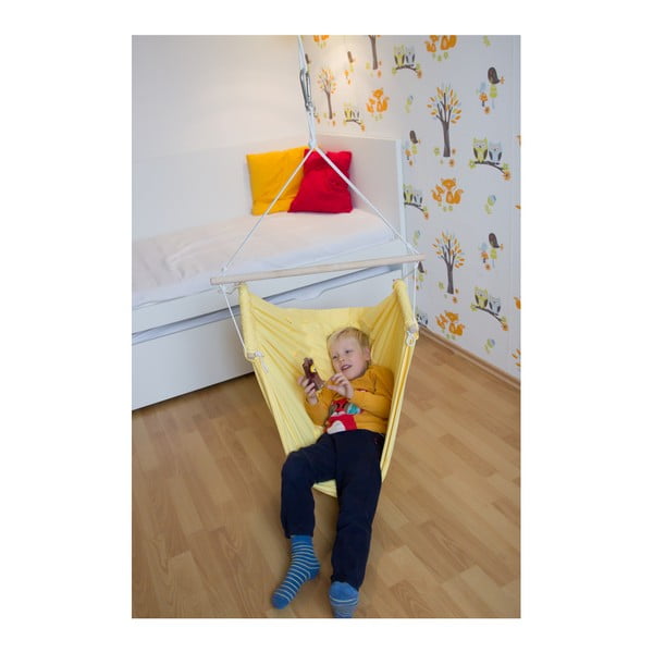 Żółty hamak huśtawka zawieszany na sufit Hojdavak Junior-image-2