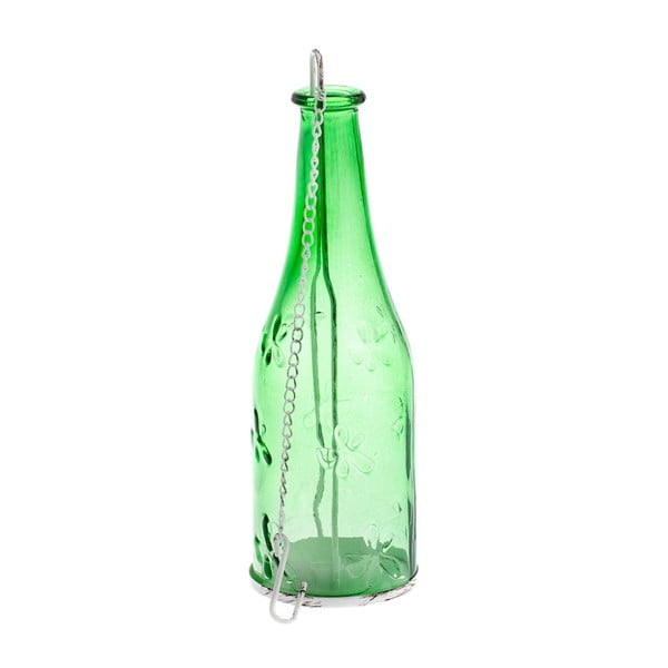 Zielony wiszący świecznik szklany Dakls Romance