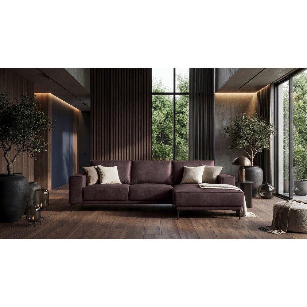 Ciemnobrązowy narożnik z imitacji skóry (prawostronny) Copenhagen – Scandic (zdjęcie 5)