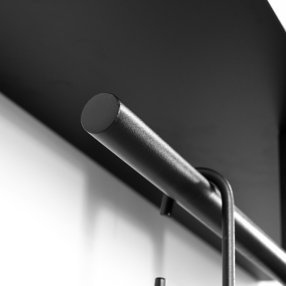 Czarny stalowy wieszak ścienny z półką 100 cm Luno Small – Spinder Design (zdjęcie 6)