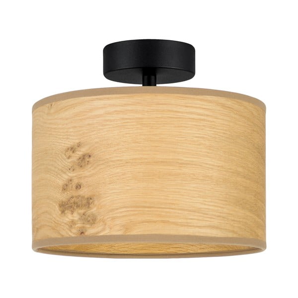 Beżowa lampa sufitowa z drewnianego forniru Sotto Luce Ocho S, ⌀ 25 cm