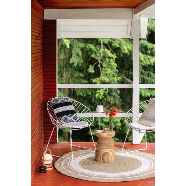 Zestaw 2 białych krzeseł ogrodowych Bonami Selection Coco-image-1