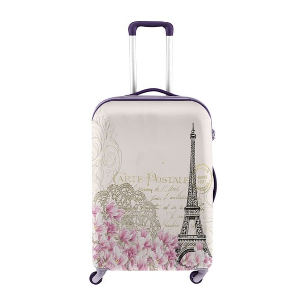 Pokrowiec na walizkę z motywem romantycznego Paryża Oyo Concept, 56x38 cm
