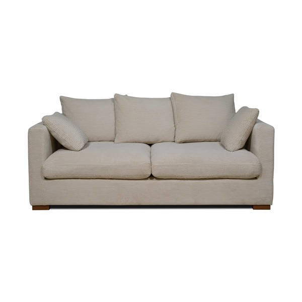 Beżowa sztruksowa sofa 175 cm Comfy – Scandic