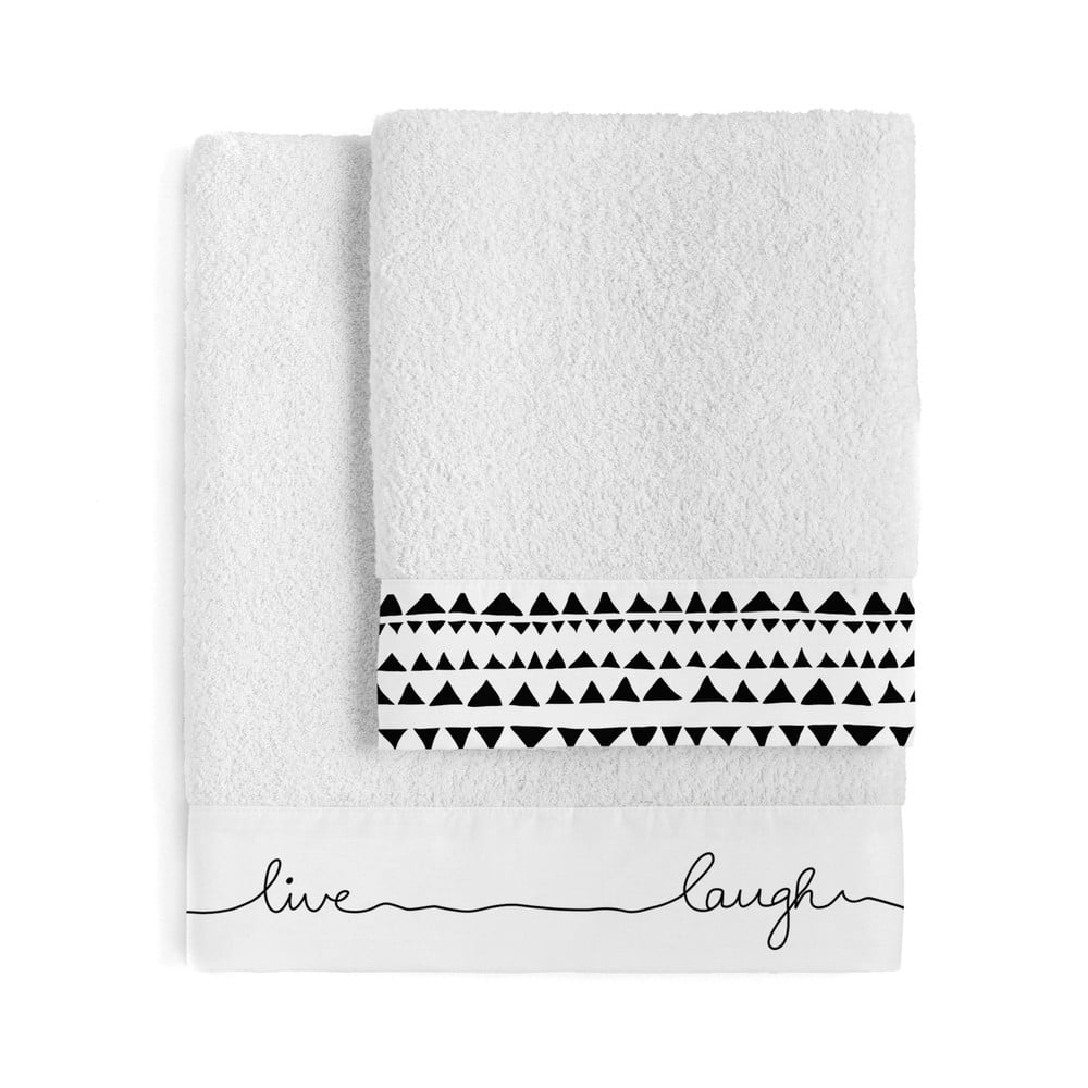 Zestaw 2 bawełnianych ręczników Blanc Live