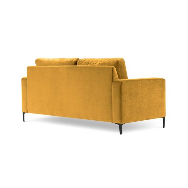 Żółta aksamitna sofa Kooko Home Harmony, 158 cm-image-2