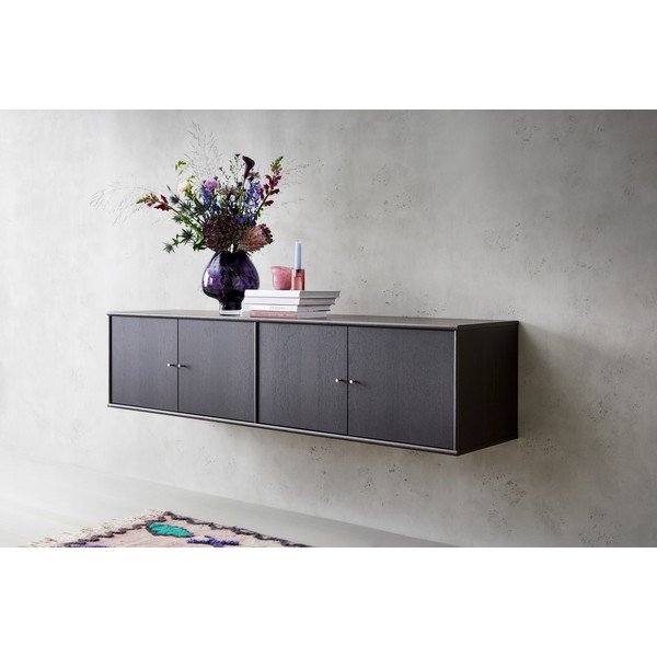 Ciemnobrązowa niska komoda w dekorze dębu 176x42 cm Mistral – Hammel Furniture-image-2