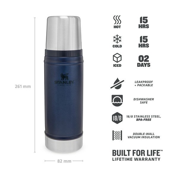 Niebieski termos z kubkiem 470 ml – Stanley-image-3