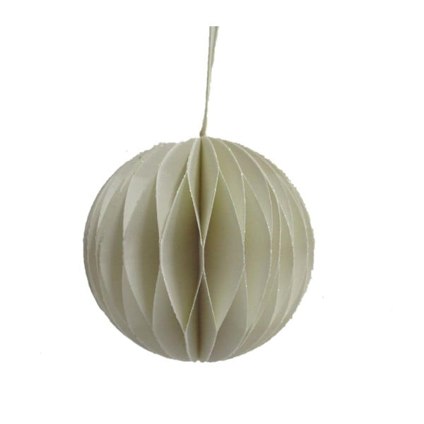 Jasnoszara papierowa ozdoba świąteczna Only Natural, ø 7,5 cm