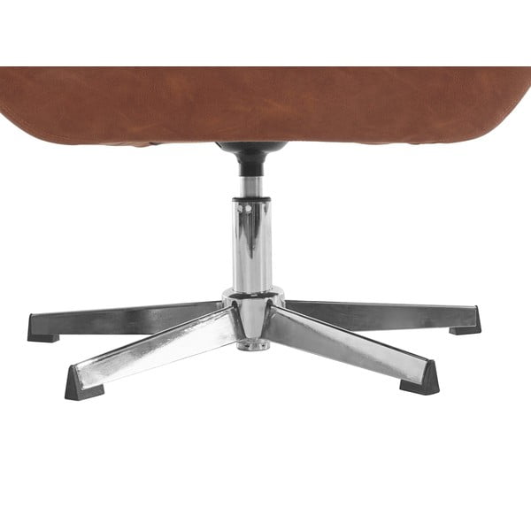 Brązowy fotel z imitacji skóry Naomi – Støraa-image-4