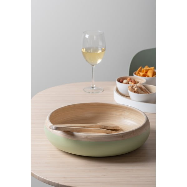 Jasnozielona bambusowa miska do serwowania ø 30 cm Puro – PT LIVING-image-1